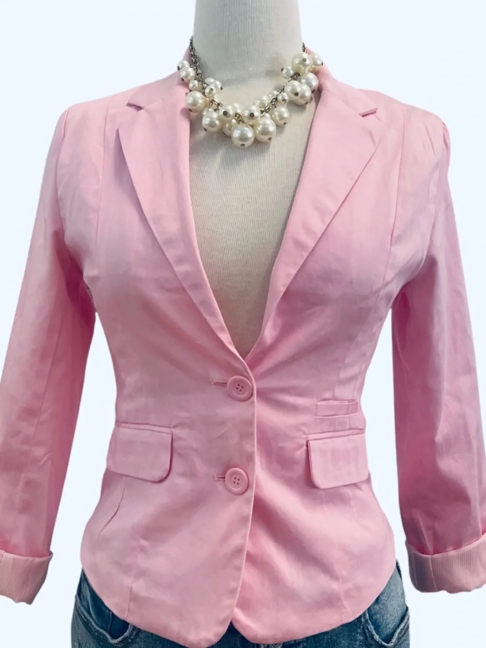 Ambiance Light Pink Tailored Blazer